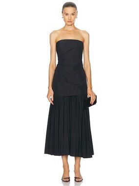 ALC Austin pleated strapless dress